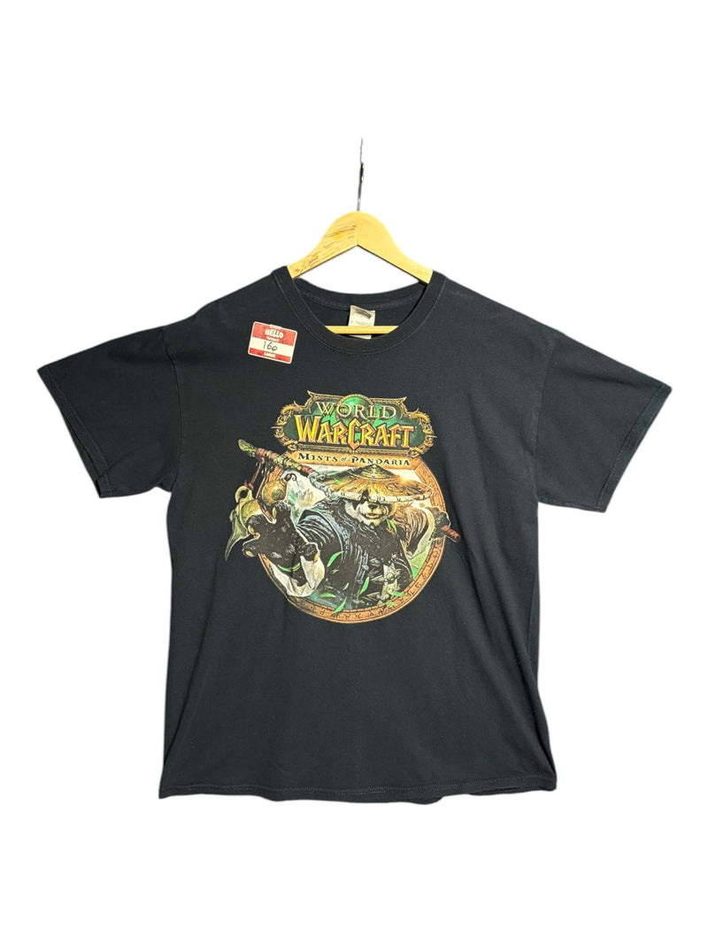 OutOf10 black World of Warcraft Mists of Pandaria graphic crew-neck t-shirt featuring a Pandaren monk print